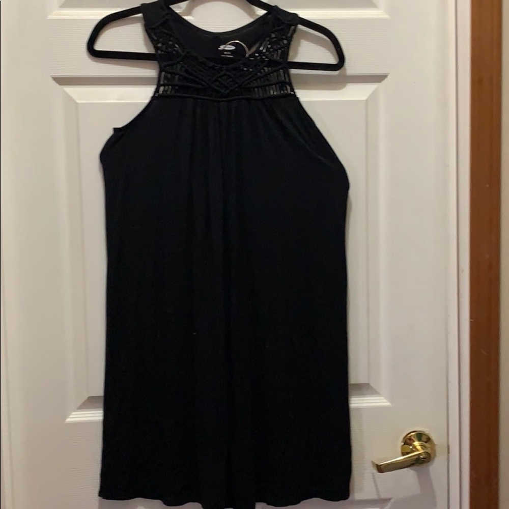 Girls black flowey dress